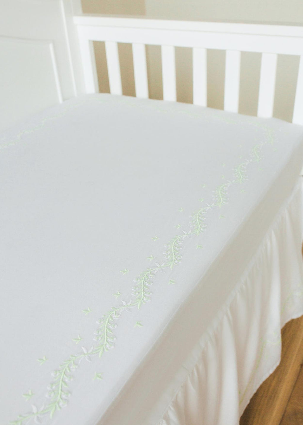 Embroidered Crib Sheet