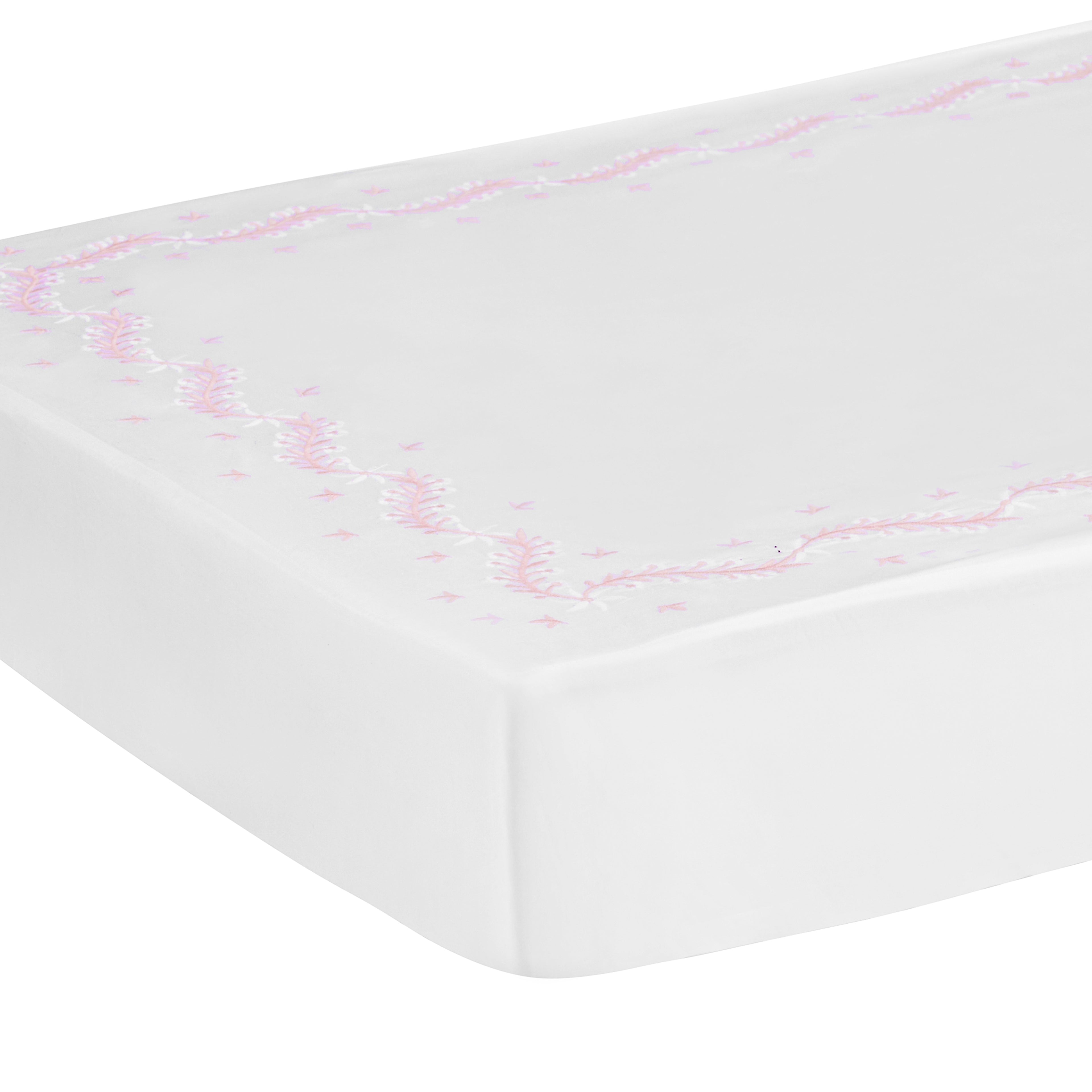 Embroidered Crib Sheet