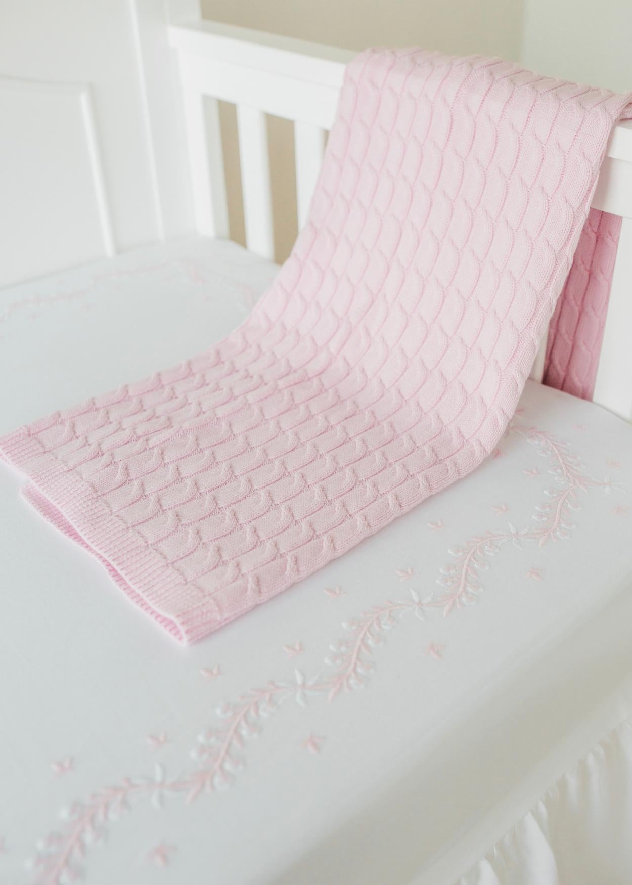 Embroidered Crib Sheet