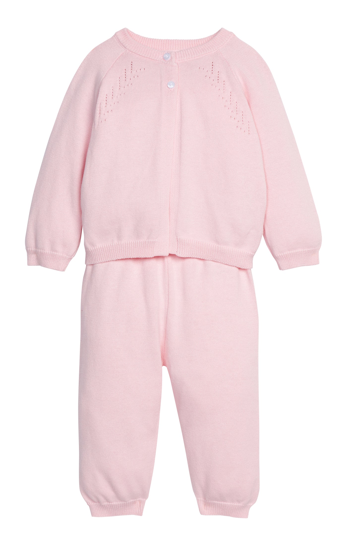 Pointelle Knit Set Pink