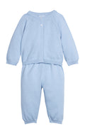 Pointelle Knit Set Blue