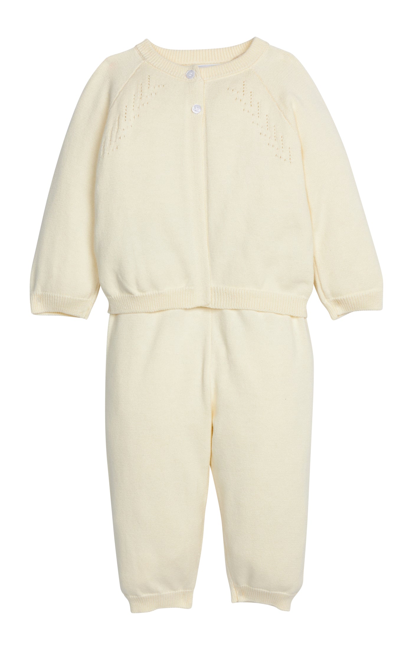 Pointelle Knit Set Cream