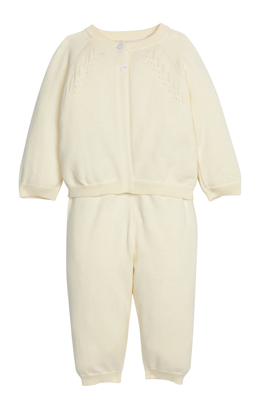 Pointelle Knit Set Cream