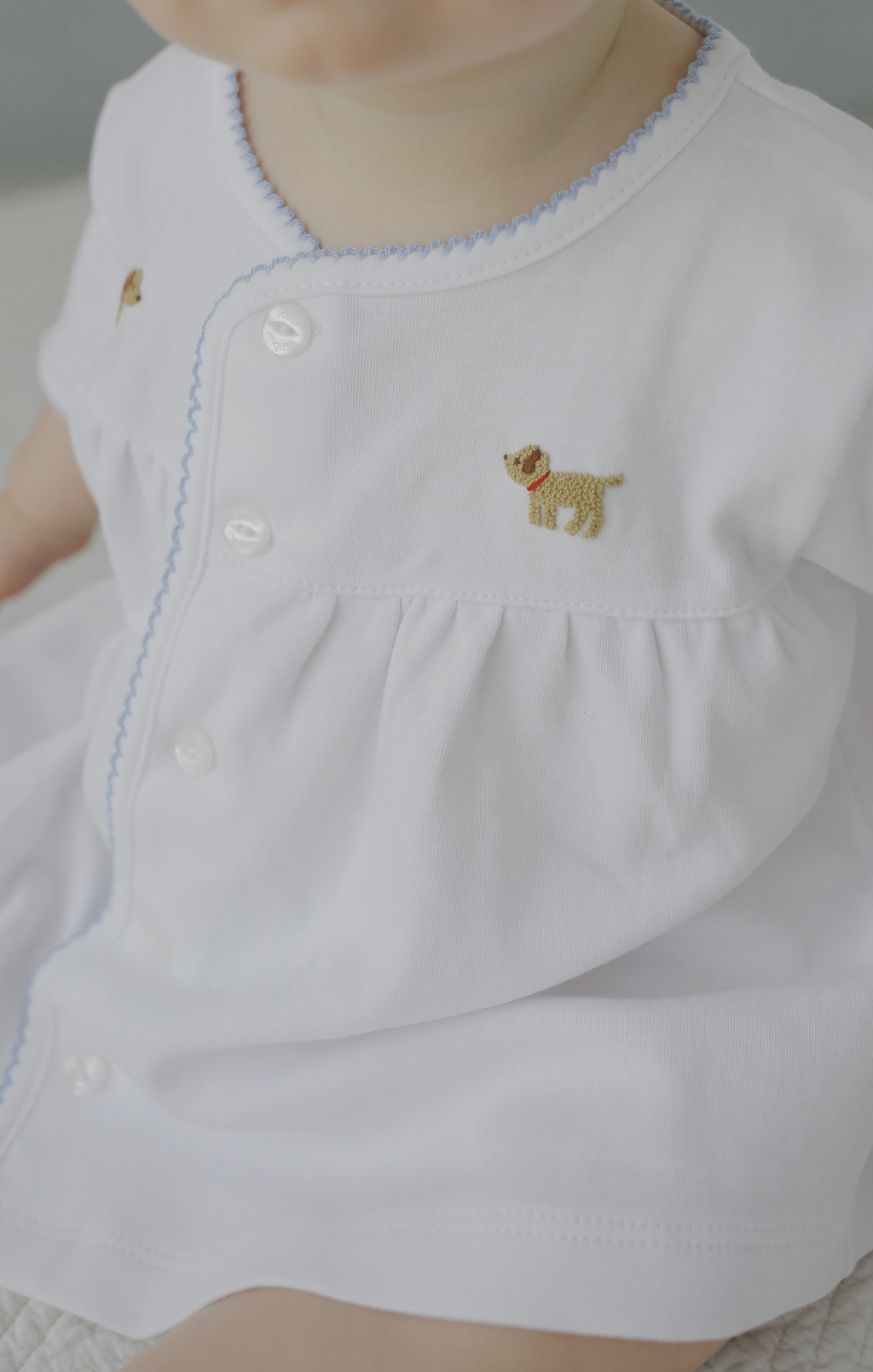 Pinpoint Layette Knit Set Dogs