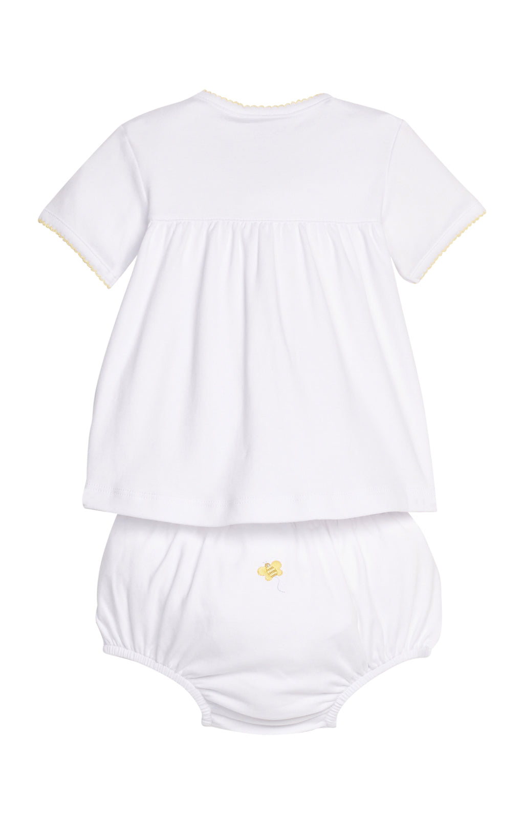 Pinpoint Layette Knit Set - Bee