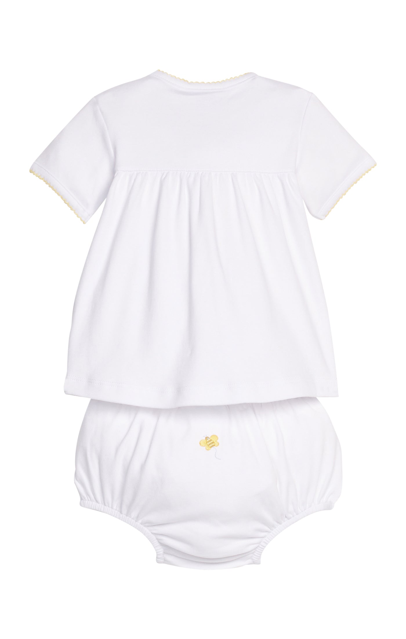 Pinpoint Layette Knit Set - Bee