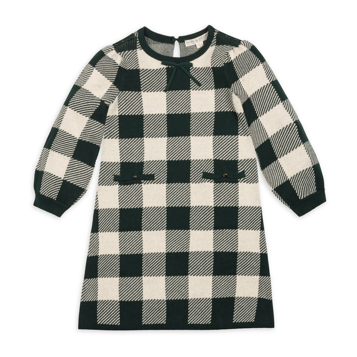 ORGANIC PUFF SLEEVE SWEATER DRESS