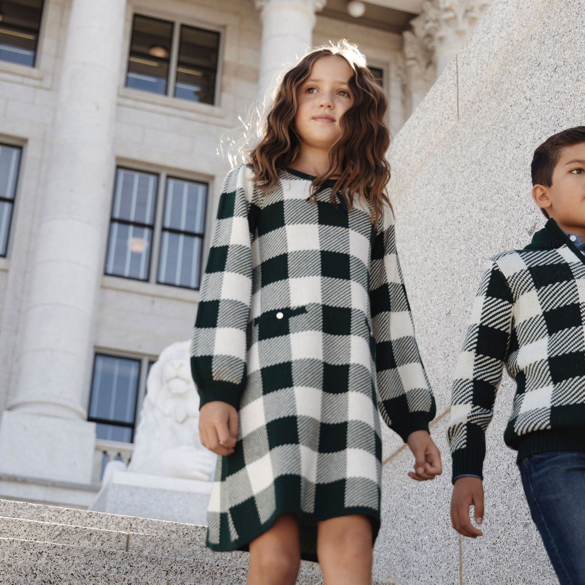 ORGANIC PUFF SLEEVE SWEATER DRESS